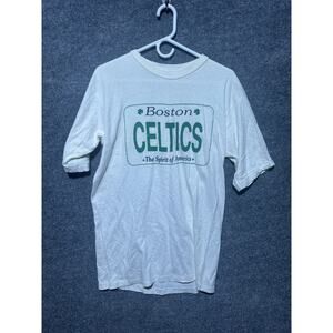 VINTAGE Boston Celtics Shirt Adult Medium Go For The Gold USA Single Stitch